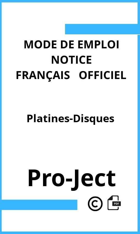 Pro-Ject Platines-Disques Mode d'emploi Français