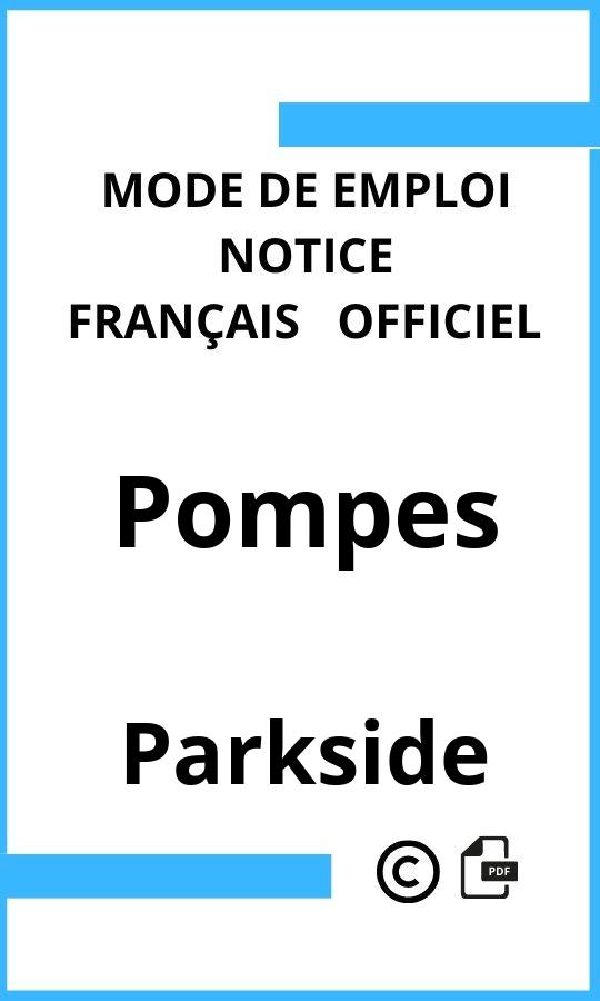 Parkside Pompes Mode d'emploi Français