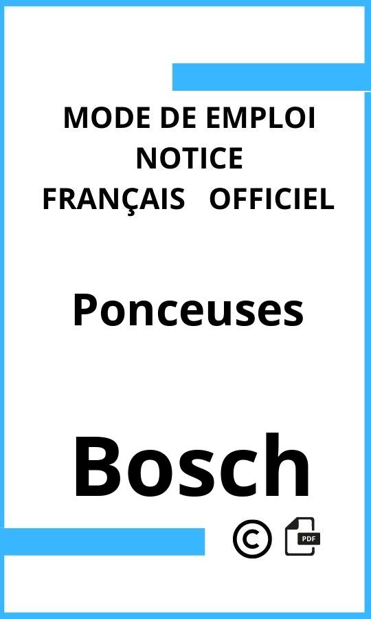 Mode d'emploi four Ponceuses Bosch Français