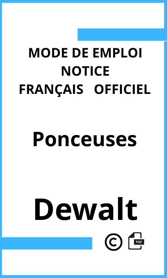 Dewalt Ponceuses Mode d'emploi Français