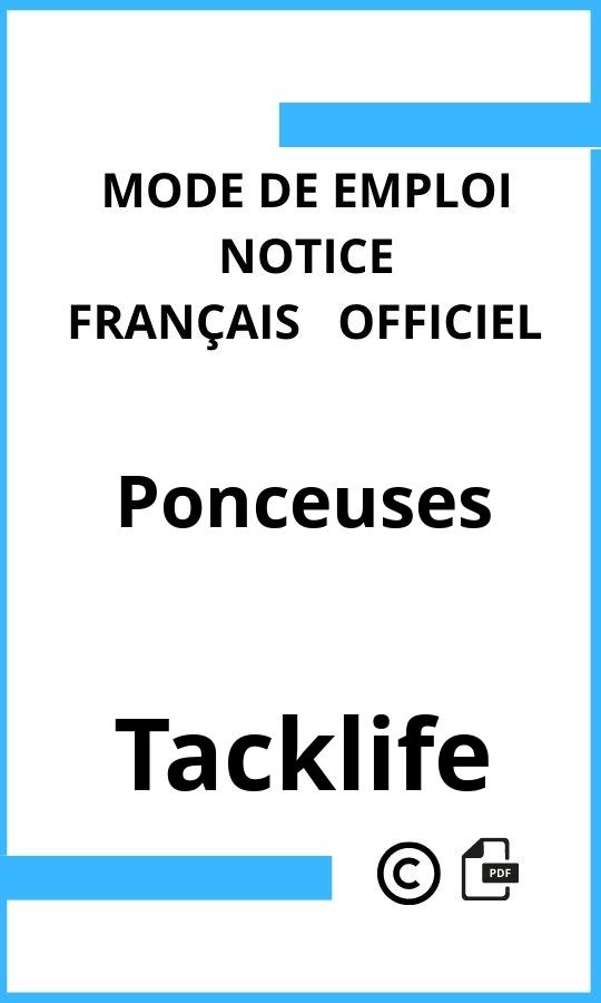 Mode d'emploi four Ponceuses Tacklife Français