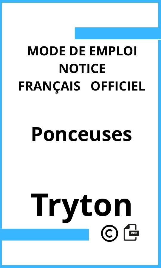 Tryton Ponceuses Mode d'emploi Français