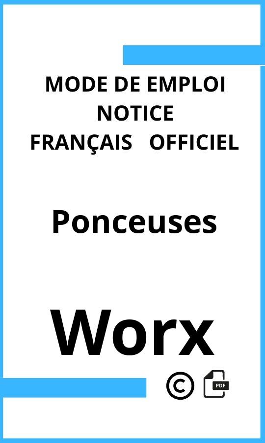 Mode d'emploi four Worx Ponceuses Français