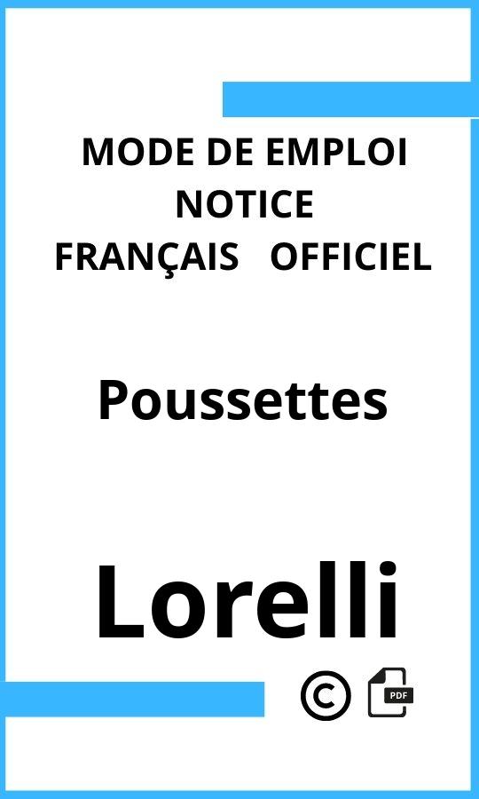 Lorelli Poussettes Mode d'emploi Français