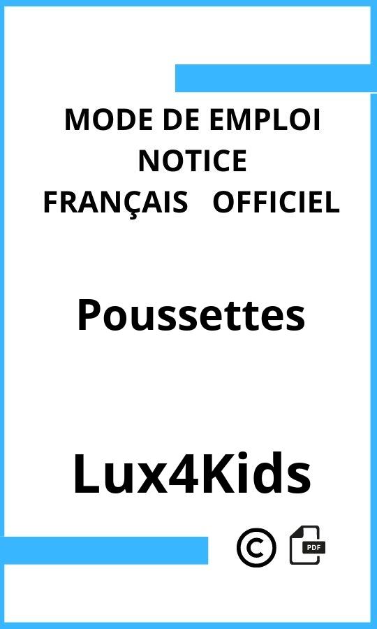 Poussettes Lux4Kids Mode d'emploi Français