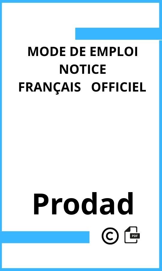 Mode d'emploi four  Prodad Français