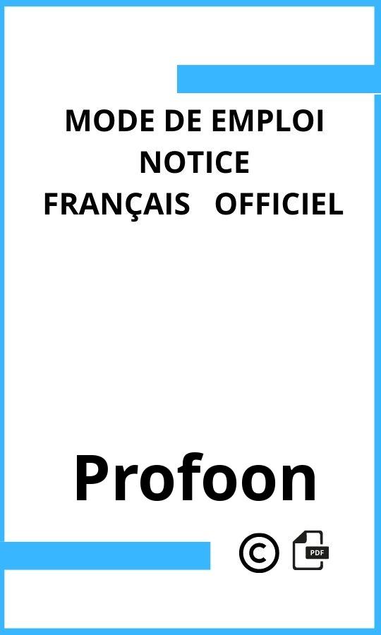 Mode d'emploi four  Profoon Français