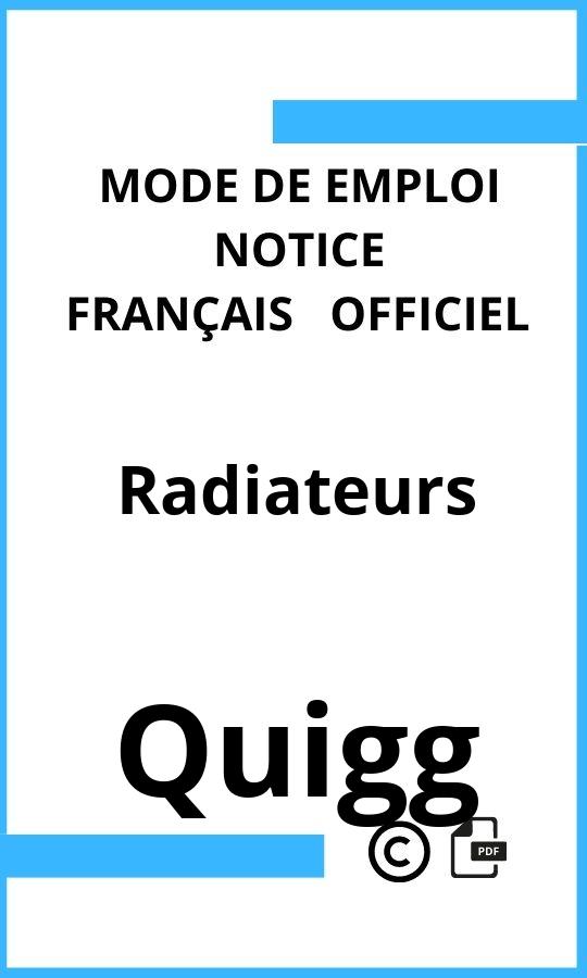 Mode d'emploi four Quigg Radiateurs Français