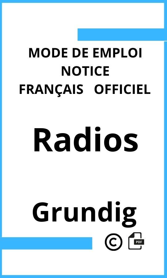 Radios Grundig Mode d'emploi Français