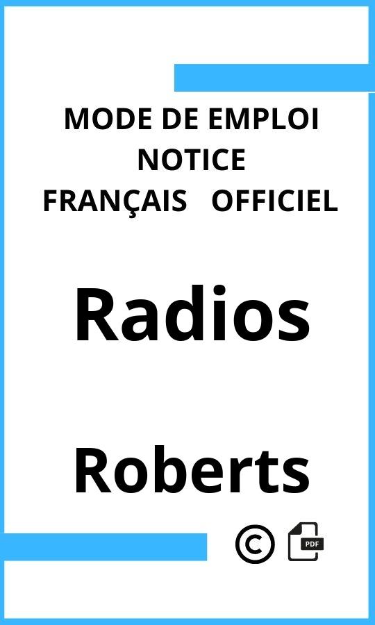 Mode d'emploi four Roberts Radios Français