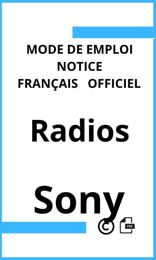 Mode d'emploi four Sony Radios Français