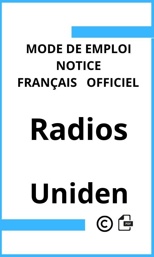 Mode d'emploi four Uniden Radios Français