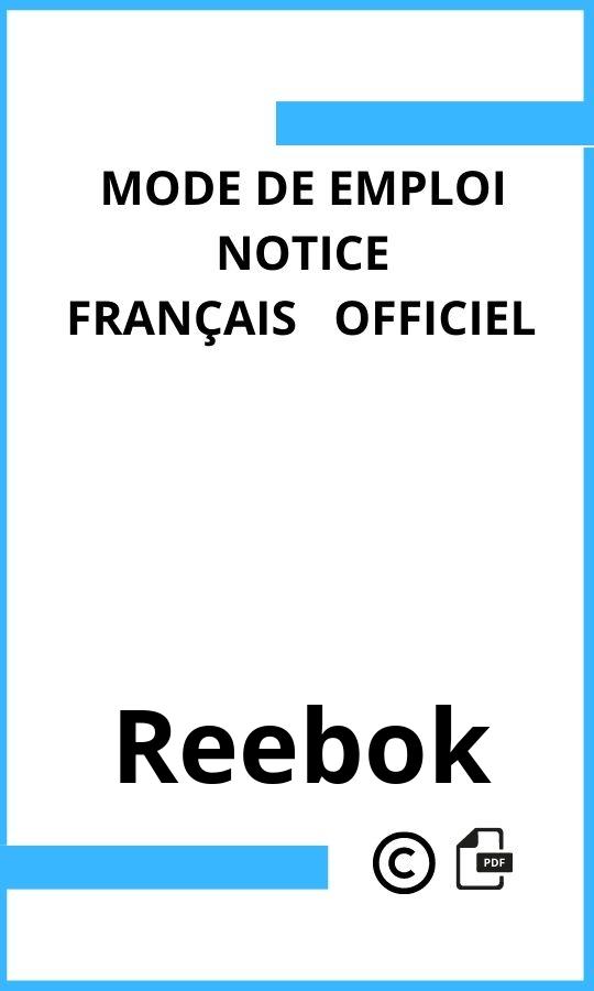  Reebok Mode d'emploi Français