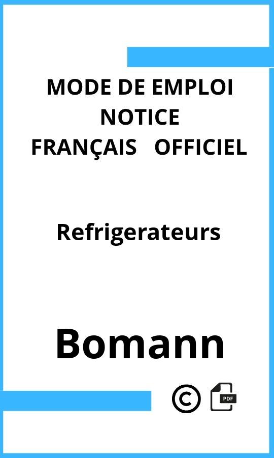 Mode d'emploi four Refrigerateurs Bomann Français