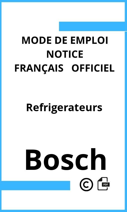 Mode d'emploi four Bosch Refrigerateurs Français