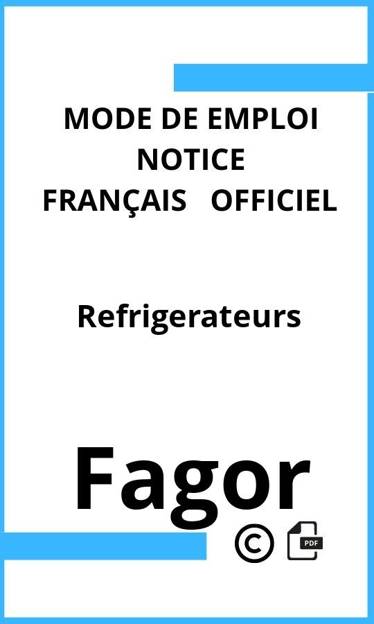 Refrigerateurs Fagor Mode d'emploi Français