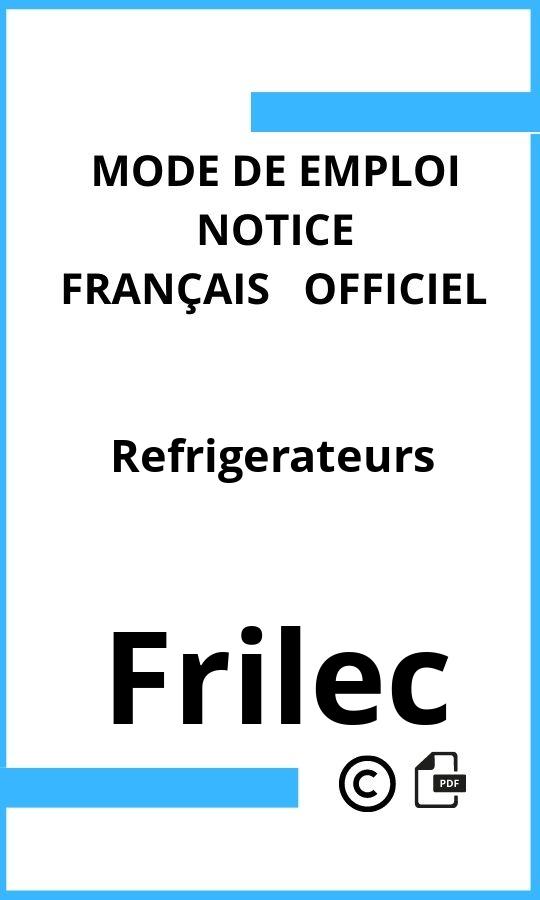 Mode d'emploi four Refrigerateurs Frilec Français