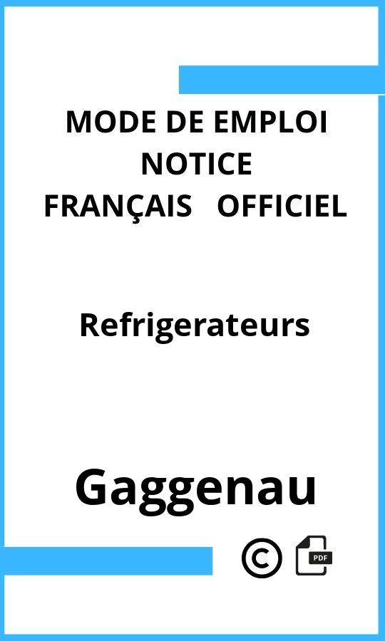 Refrigerateurs Gaggenau Mode d'emploi Français