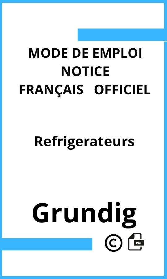 Refrigerateurs Grundig Mode d'emploi Français