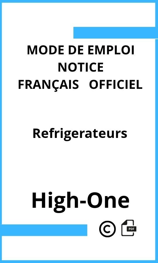 High-One Refrigerateurs Mode d'emploi Français