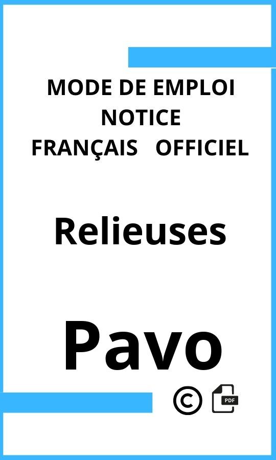 Mode d'emploi four Pavo Relieuses Français