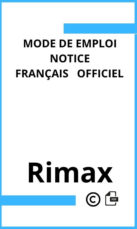  Rimax Mode d'emploi Français