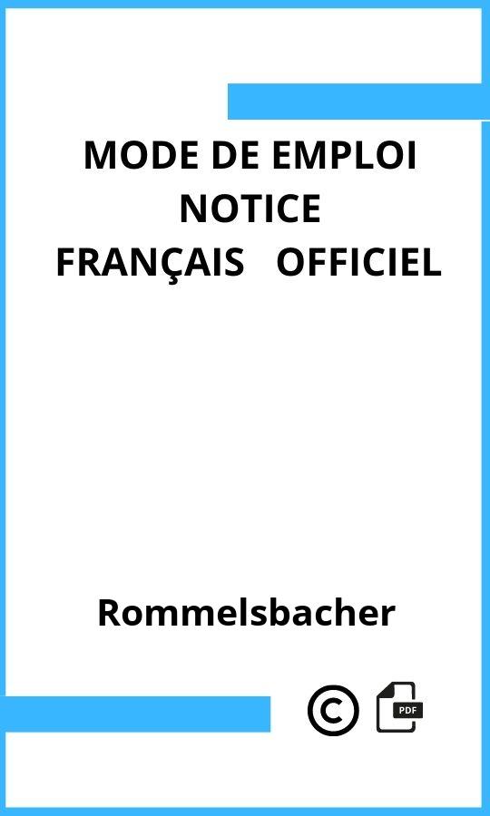 Mode d'emploi four  Rommelsbacher Français