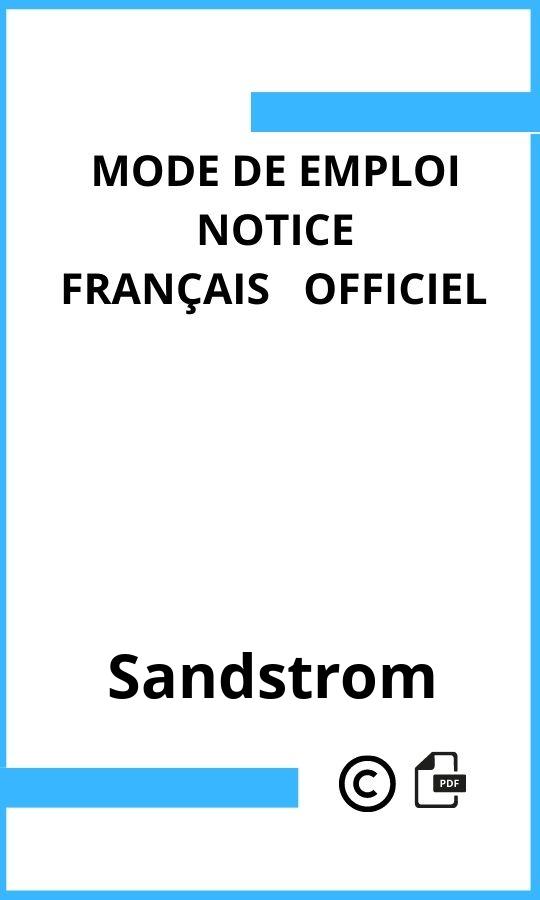 Sandstrom  Mode d'emploi Français