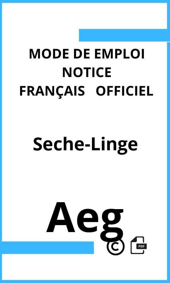 Aeg Seche-Linge Mode d'emploi Français