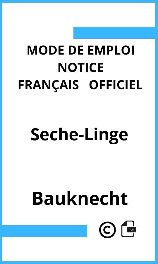 Bauknecht Seche-Linge Mode d'emploi Français