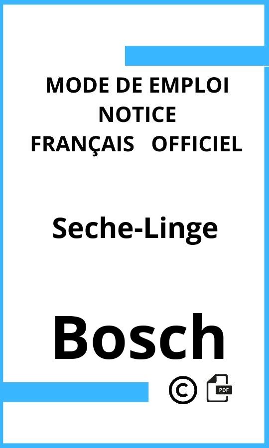 Mode d'emploi four Bosch Seche-Linge Français