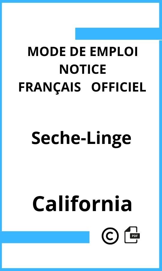 Mode d'emploi four Seche-Linge California Français