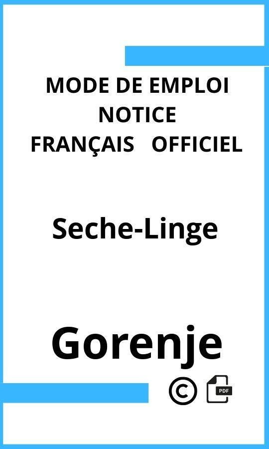 Seche-Linge Gorenje Mode d'emploi Français