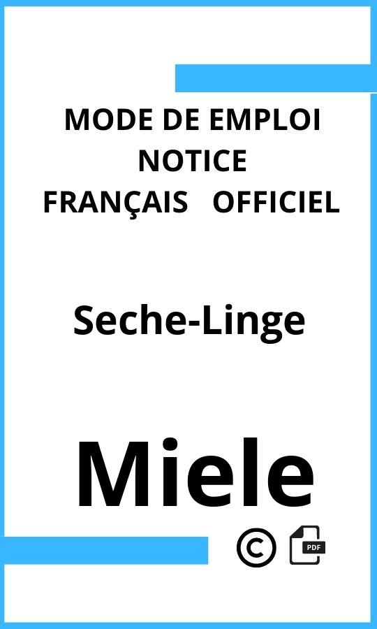 Mode d'emploi four Miele Seche-Linge Français