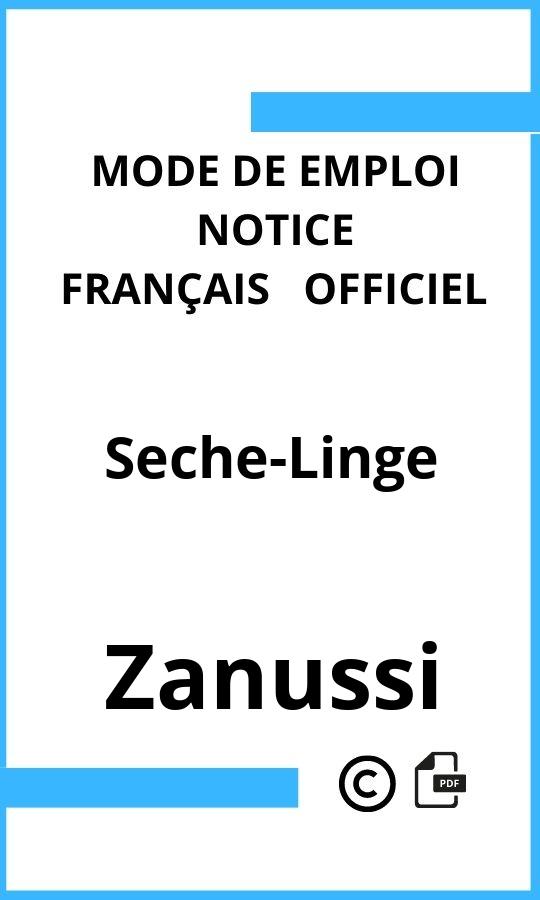 Mode d'emploi four Zanussi Seche-Linge Français