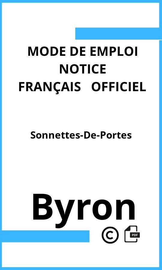 Byron Sonnettes-De-Portes Mode d'emploi Français