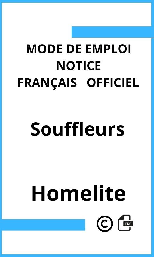 Mode d'emploi four Homelite Souffleurs Français