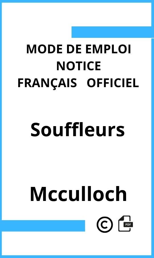 Mode d'emploi four Souffleurs Mcculloch Français