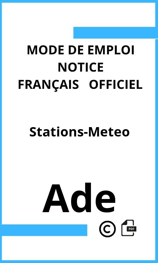 Mode d'emploi four Stations-Meteo Ade Français