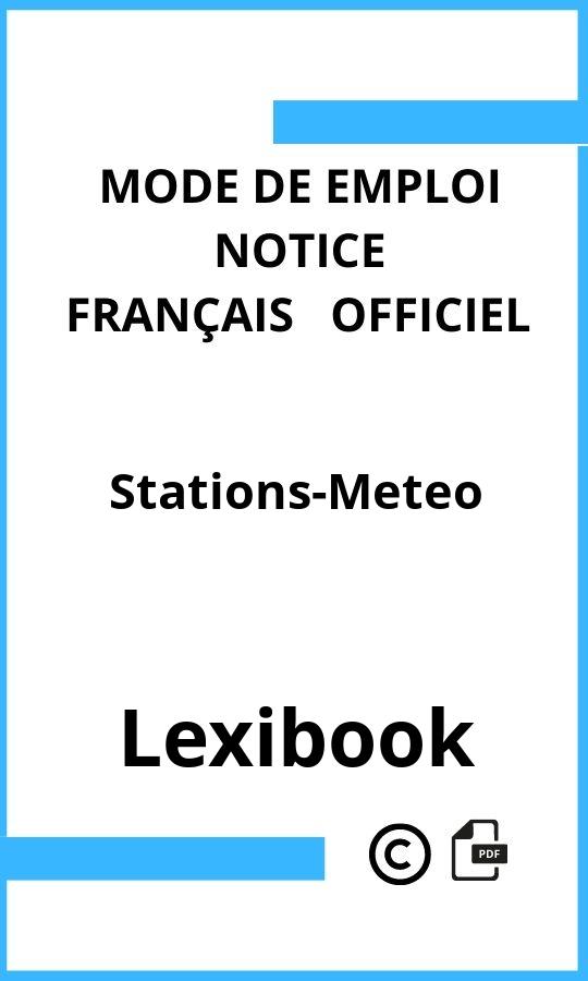 Lexibook Stations-Meteo Mode d'emploi Français