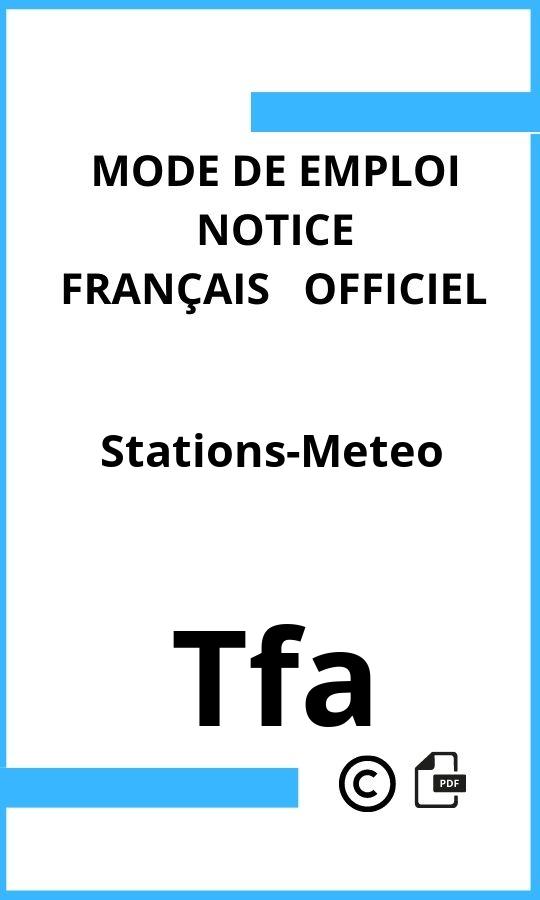 Mode d'emploi four Stations-Meteo Tfa Français