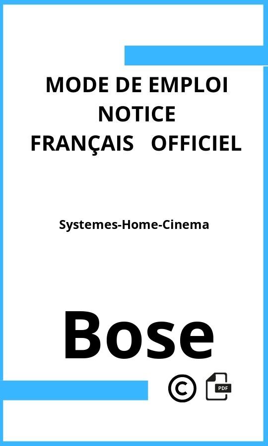 Systemes-Home-Cinema Bose Mode d'emploi Français