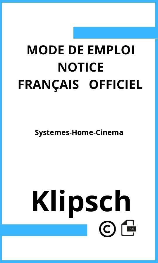 Systemes-Home-Cinema Klipsch Mode d'emploi Français