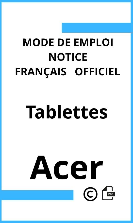 Mode d'emploi four Acer Tablettes Français