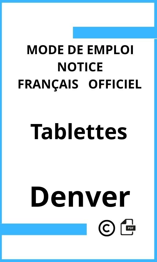 Mode d'emploi four Denver Tablettes Français