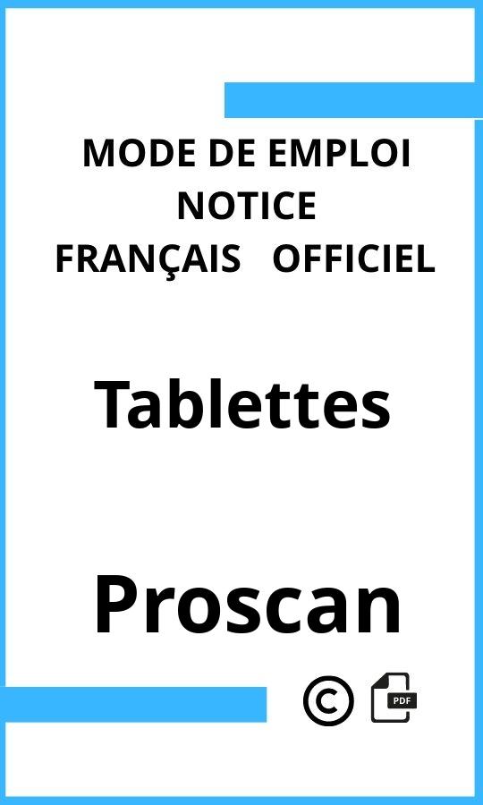 Mode d'emploi four Tablettes Proscan Français