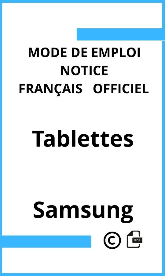 Tablettes Samsung Mode d'emploi Français