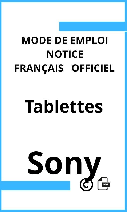 Mode d'emploi four Tablettes Sony Français