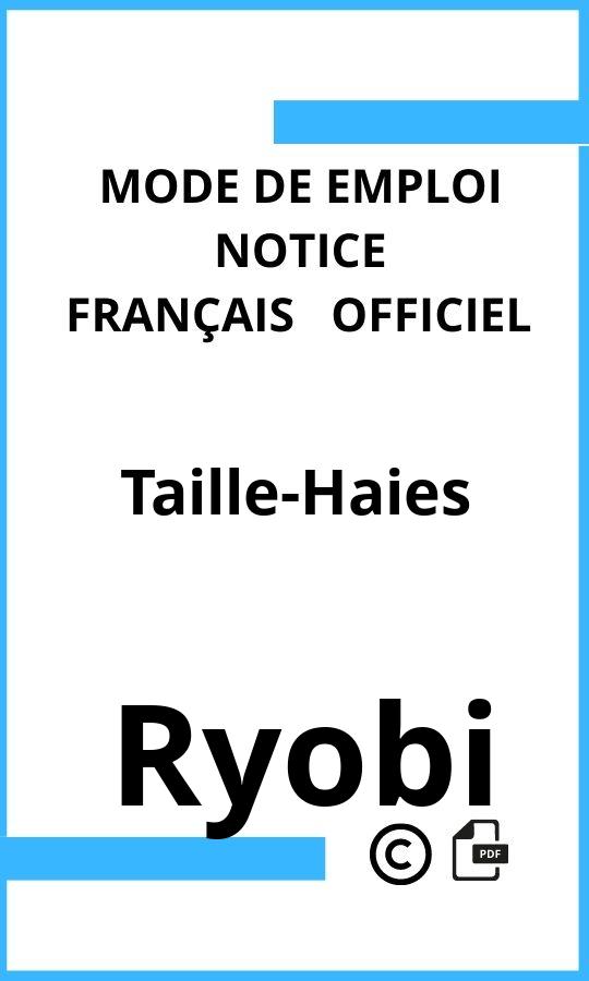 Ryobi Taille-Haies Mode d'emploi Français