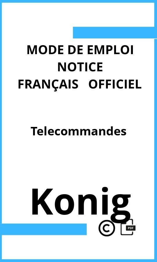 Mode d'emploi four Telecommandes Konig Français